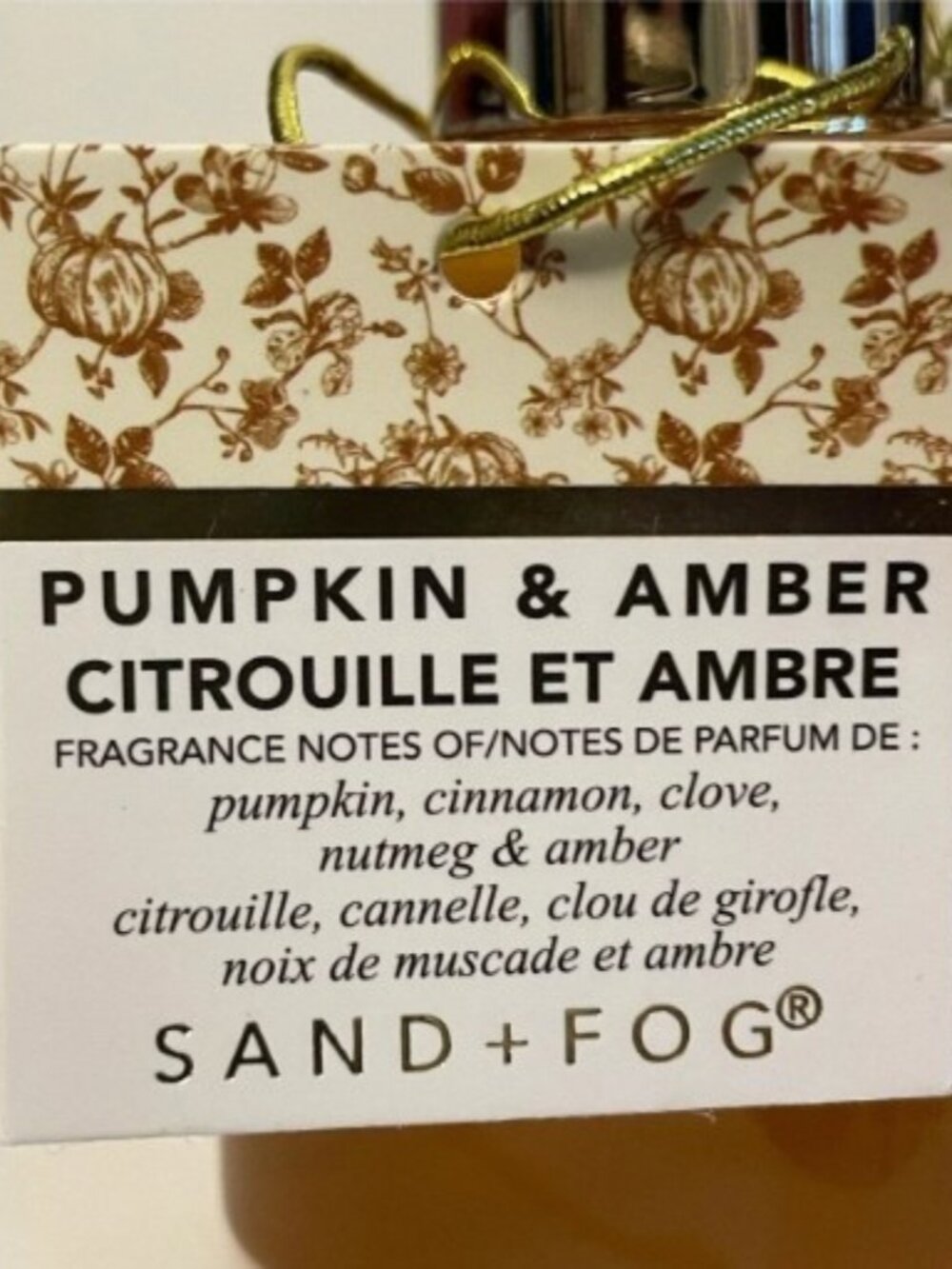 NWT Sand + Fog Pumpkin & Amber Eau de Parfum Oil 1.7oz
